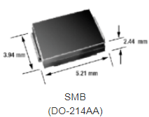 机械图纸 - Vishay Semiconductors 采用eSMP®封装的二极管和整流器